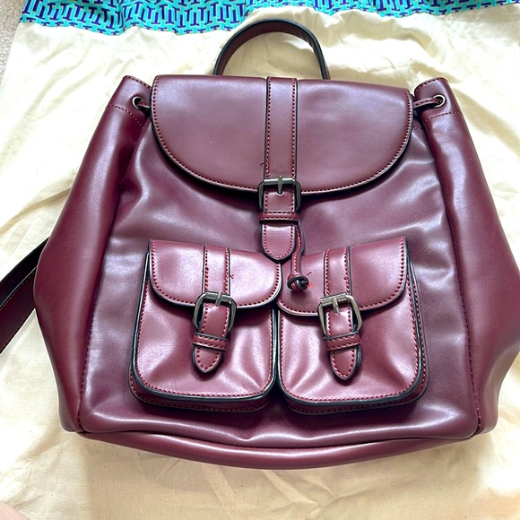 Handbags - HIBOU By Little Burgundy Red Backpack